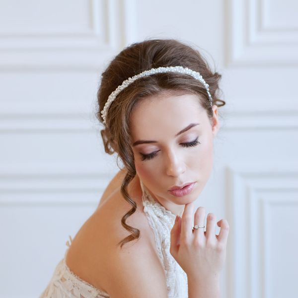 Winter Brides Pearl Headband